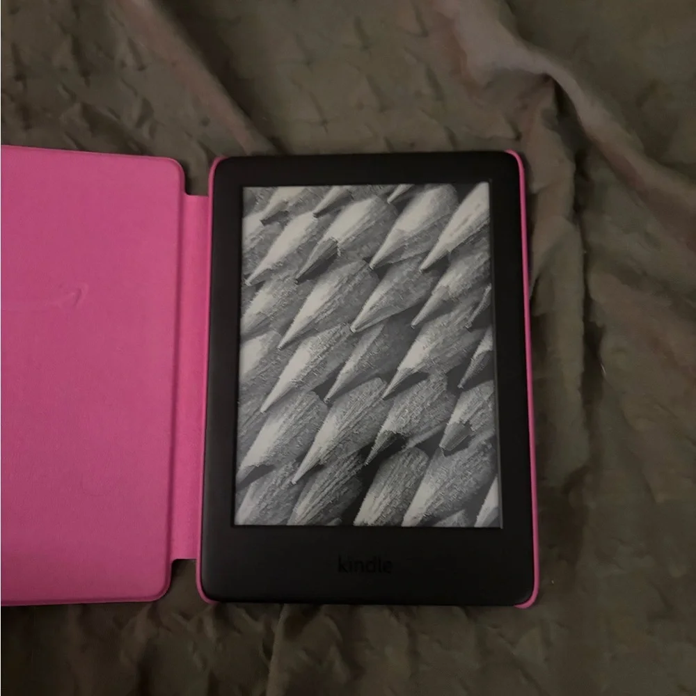 Amazon Kindle with Vibrant Pink Cover